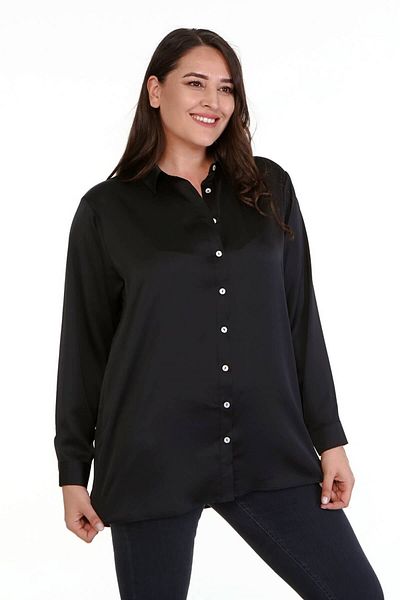 MYLİNE Satin Long Sleeve Shirt