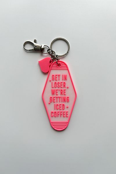 sin istanbul Retro "Get in Loser" Silver Chain Keychain, Bag Charm