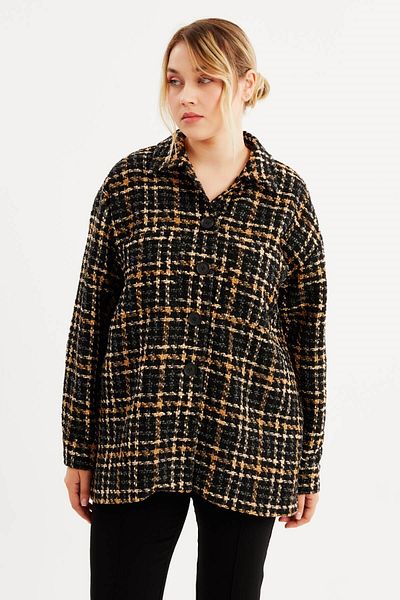 MYLİNE Checkered Tweed Jacket
