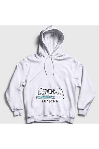 Presmono Unisex White Twins "Loading" Door Sweatshirt 535437 Tt
