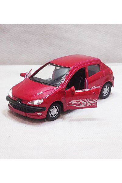 farddad Peugeot 206 Model Araba - Metal - Çekbrak - Sesli Işıklı 1:32 | 13cm