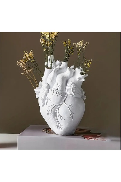 ShowArt Hediyelik Anatomik Kalp Vazo / Dekoratif Vazo