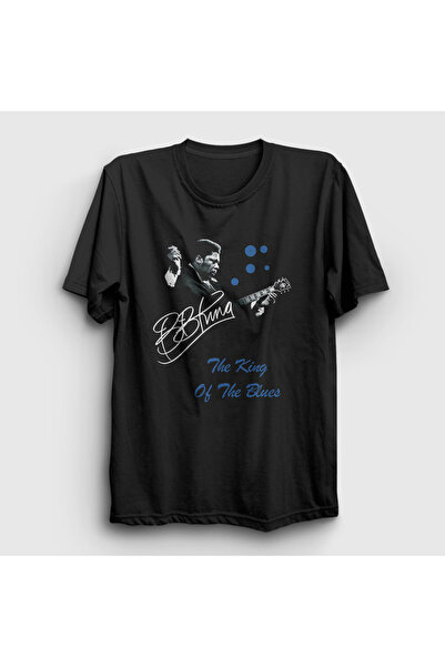 Presmono Unisex Siyah Bb King B B King Of The Blues T-Shirt 531598tt