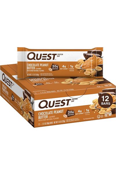 QUEST NUTRITION Quest Chocolate peanut butter protein bar pack of 12*60g