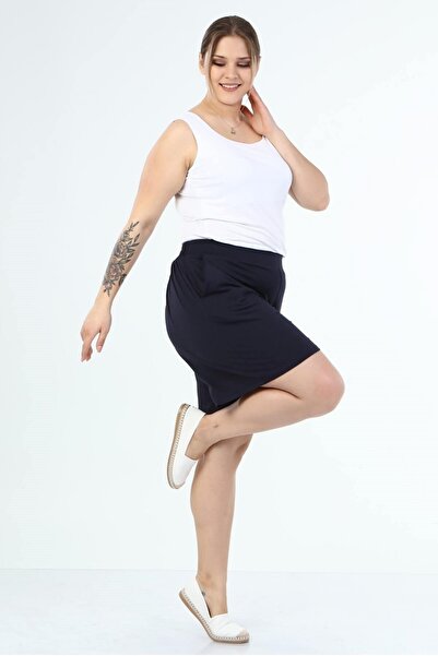 MYLİNE Шорти от пениран памук с еластична талия и джобове