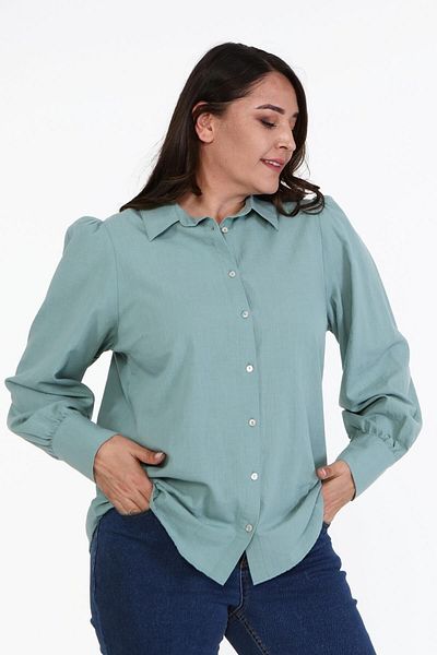 MYLİNE Cotton Shirring Detailed Shirt