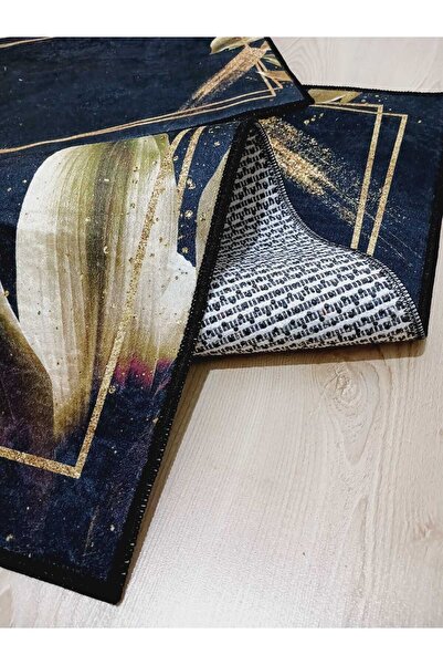 Ardizayn Golden Leaf 70X120Cm Non-Slip-Anti-Shedding Washable Woven Bath Mat