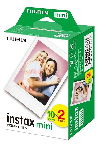 Fujifilm فيلم Instax Mini، 20 ورقة، متوافق مع كاميرات وطابعات سلسلة Instax Mini