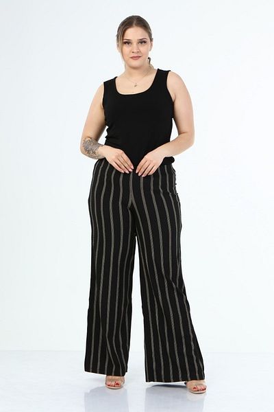 MYLİNE Slit Leg Trousers with Elastic Waist