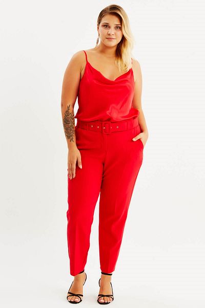 MYLİNE Belted Classic Trousers with Pocket Detail