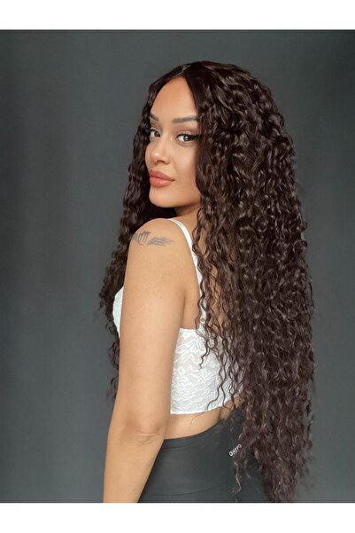 Suzan Peruk Tül Peruk Afro Dalgaya Sahip Her başa uyumlu Suzan peruk Sabit Ay...