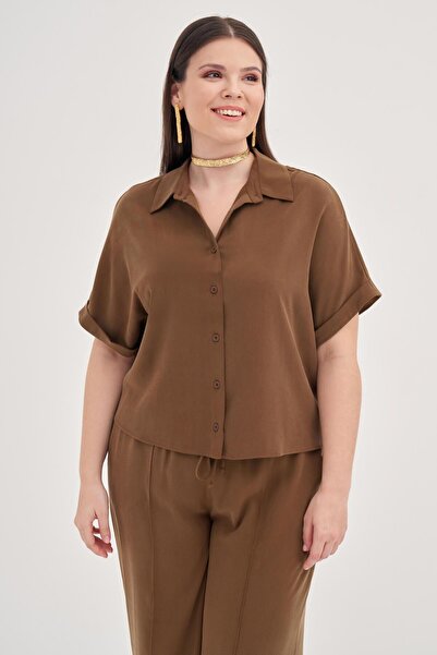 MYLİNE Kısa Kollu Oversize Gömlek