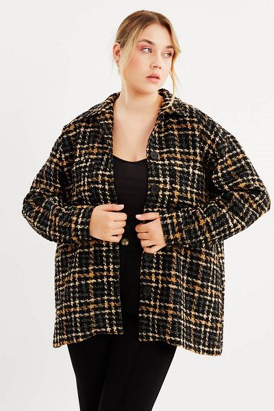 MYLİNE Checkered Tweed Jacket