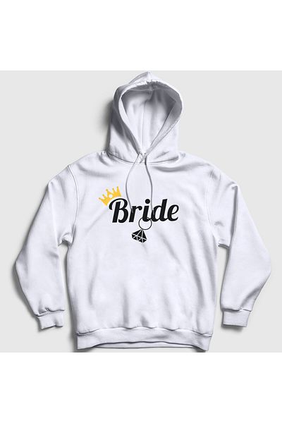 Presmono Unisex White the Bride Bride Wedding Marriage Hooded Sweatshirt 534420 Tt