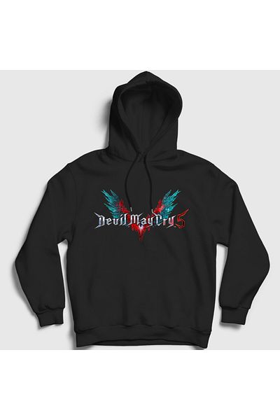 Presmono Унисекс суитшърт с качулка и черно лого Dante Devil My Cry 532917tt