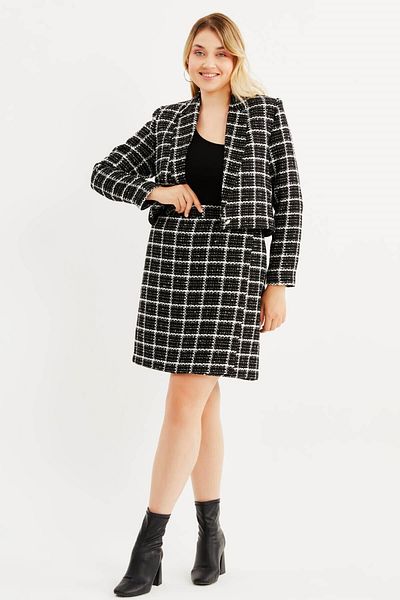MYLİNE Lined Blazer Tweed Jacket