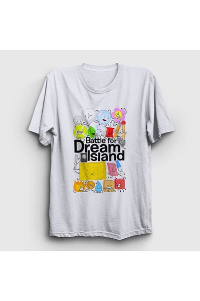 Presmono Unisex Λευκό T-Shirt - Battle For Dream Island 531671 ττ