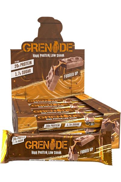 QUEST NUTRITION GRENADE HI PROTEIN LOW SUGAR FUDGED UP 60g (pack of 12)