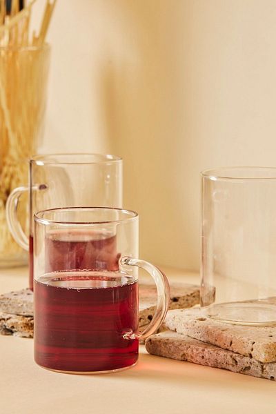 Mirilliahome 3 Pack Borosilicate Heat Resistant Thermal Glass Mug (3 x 200 ml)