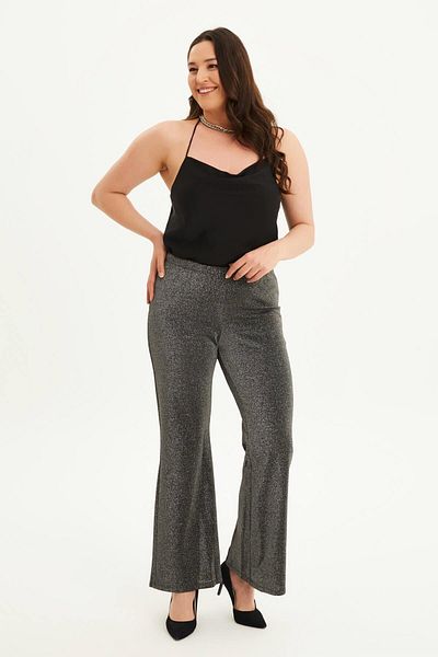 MYLİNE Pantaloni evazați cu talie elastică cu sclipici