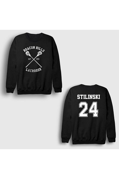 Presmono Φούτερ Unisex Μαύρο 24 Stiles Stilinski Array Teen Wolf με στάμπα στην πλάτη