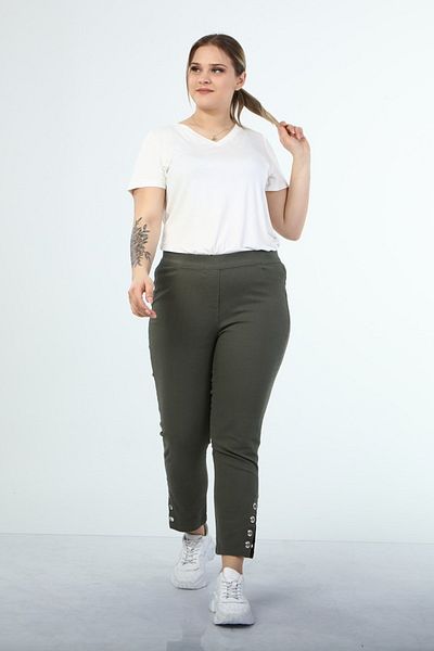 MYLİNE Elastic Waist Bird Eye Detailed Trousers
