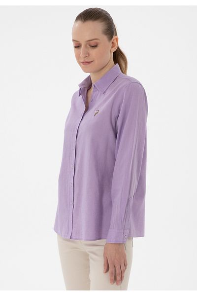 U.S. Polo Assn. White Women's Classic Regular Fit Shirt, Dmk.Elmy025Y Model