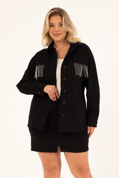 MYLİNE Chain Slim Jacket with Pocket Detail