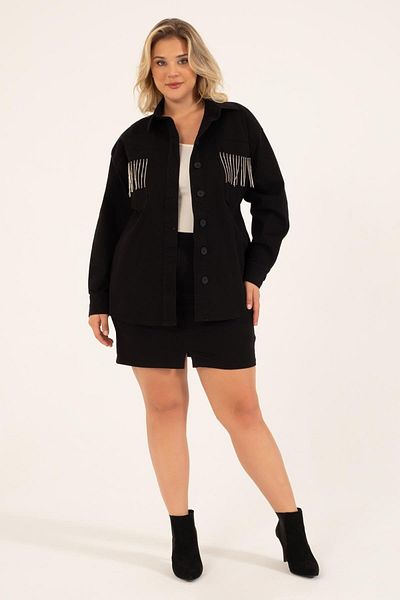 MYLİNE Chain Slim Jacket with Pocket Detail