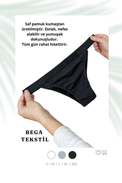 BEGATEKS KADITEKS - Γυναικεία βραζιλιάνικα εσώρουχα βαμβακερά Comfort 4 Πακέτο