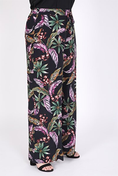 MYLİNE Beli Lastikli Geniş Paçalı Pantolon