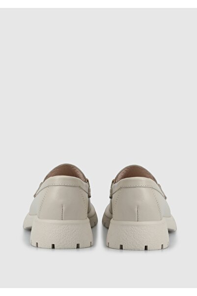 Provoq Ekru Deri Kadın Ayakkabı