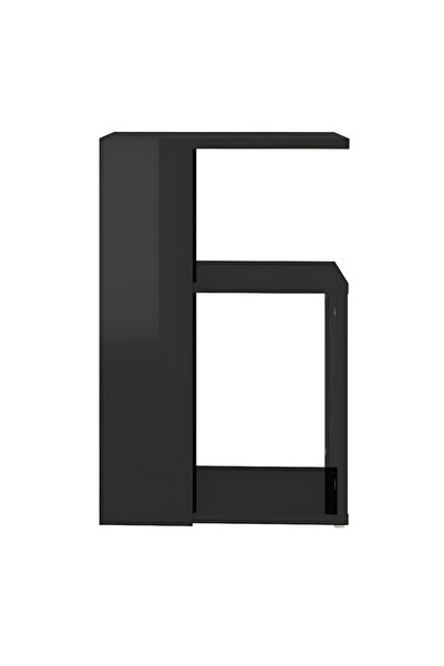 KRM HOME Sehpa - Koltuk kenarı sehpa - Mini kitaplık (SOFT KOYU GRİ)