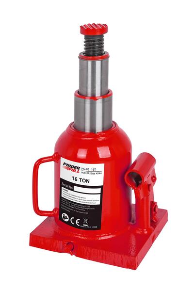 POWERFULL 16 Ton Çift Kademeli Hidrolik Şişe Kriko