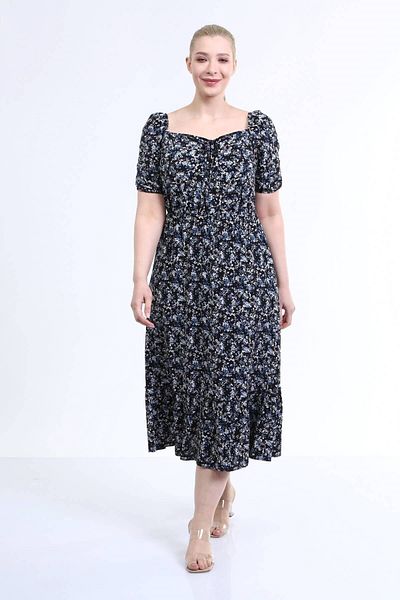 MYLİNE Princess Sleeve Dress with Collar Detail