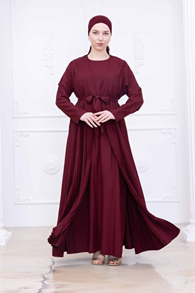 MAY MARA KADIN 2Lİ ELBİSELİ VE ABAYALI PİLİSELİ TAKIM