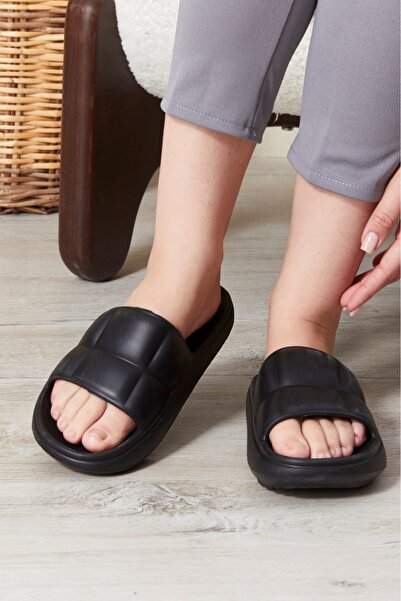 pasyone Siyah Unisex Günlük Konfor Terlik