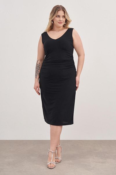 MYLİNE Drape Detailed Midi Dress