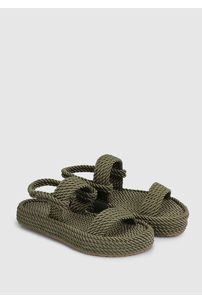 Provoq Γυναικεία Χακί Flat σανδάλια