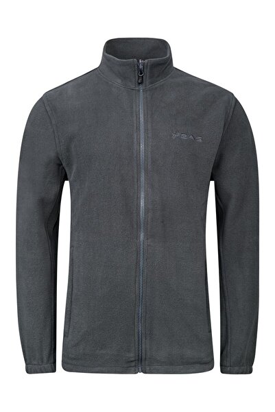 2AS Saka Tam fermuarlı Erkek Polar Sweatshirt Antrasit