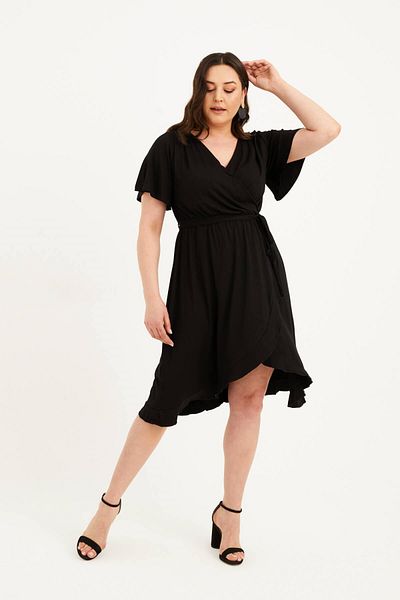 MYLİNE Wrap Combed Cotton Dress