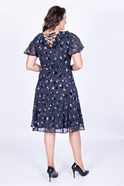 MYLİNE Chiffon Dress with Cross Back