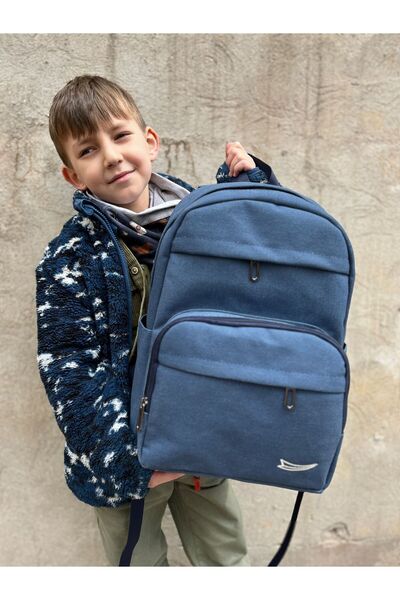 Çanta Trend Ноутбук відділення (7 відділень) унісекс полотняна шкільна сумка