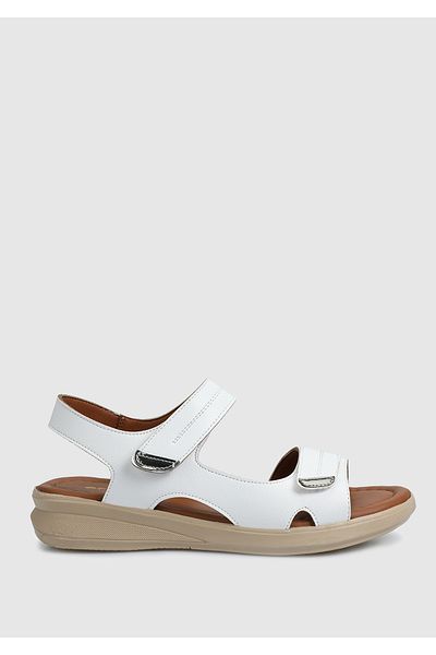 Eclipse Γυναικεία Comfort Λευκά Σανδάλια