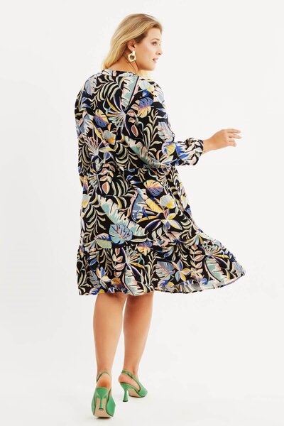 MYLİNE V-Neck Ruffle Dress