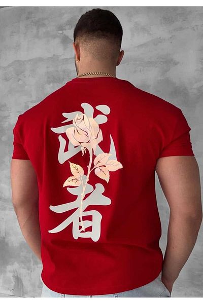 FULL TOLERANCE Japanese Rose Printed Unisex Model Oversize Fit Tee