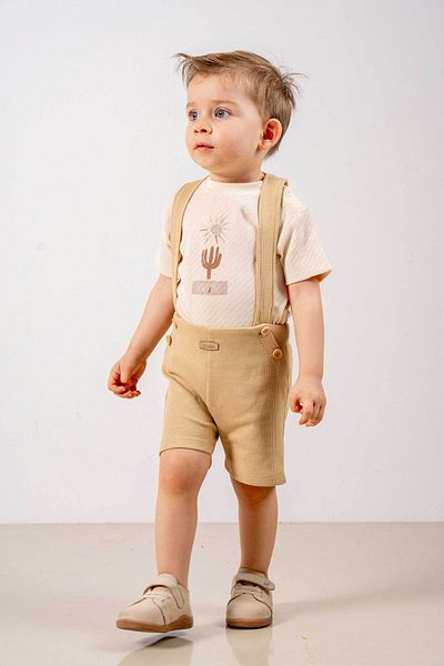 bombe Baby Kids Natural Cotton 2-Piece Set First I Trend Fashion Bottom Top Set