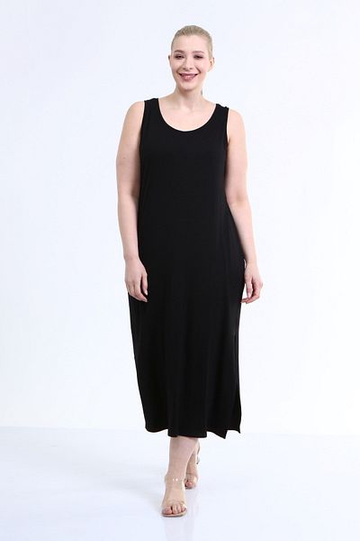 MYLİNE Strappy Slit Detailed Combed Cotton Dress