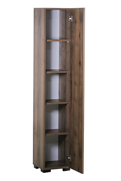 L8YZ Tek Kapaklı 5 Raflı Çok Amaçlı Banyo Mutfak Kiler Dolabı Tek Kapılı Dolap