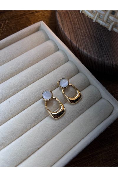 Miltonia Opal Detailed Steel Earrings